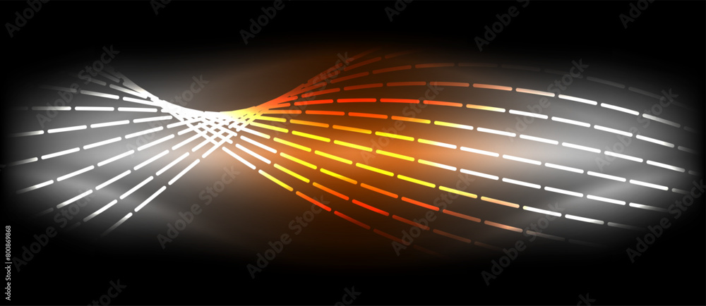 Poster Automotive lighting shines through a wall hole, creating a skylike effect with circles and tints. The pattern resembles a triangle with lens flare, creating an event in the water