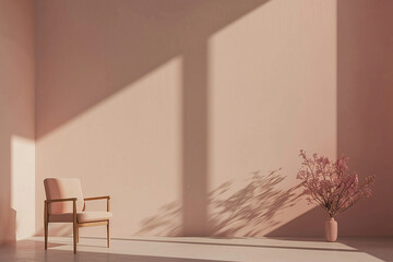 A minimalist composition with a single Bofinger chair, conveying a quiet moment of relaxation.