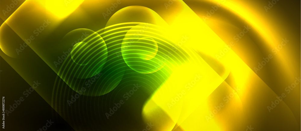 Poster a mesmerizing pattern resembling a glowing yellow and green swirl, reminiscent of a terrestrial plan