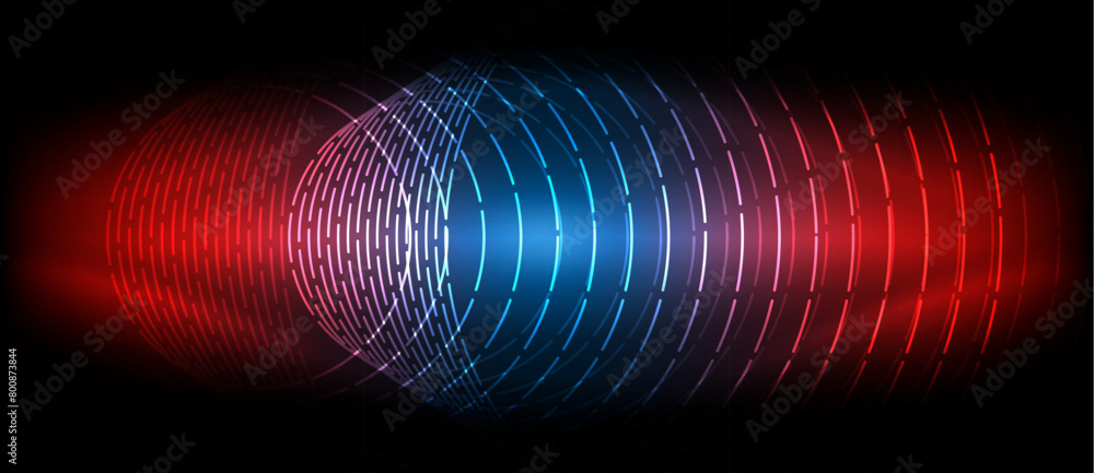 Poster an electric blue, magenta, and white wave on a black background creates a stunning visual effect lig