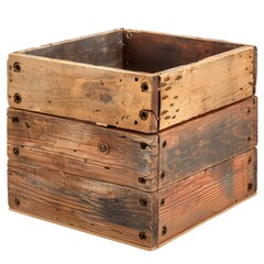 wooden box, rustic style