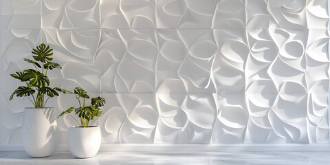 White Concrete Tile Wall, Modern Floors, and Textures - Square Ceramic Mosaic Cube Pattern for Home