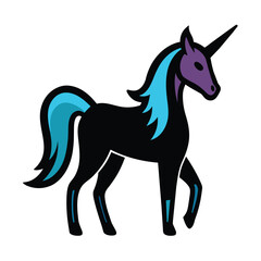 Outline unicorn vector design vector