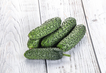 Fresh natural organic cucumbers heap