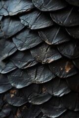 Close-up of dark fish scales showing subtle textures and organic patterns.