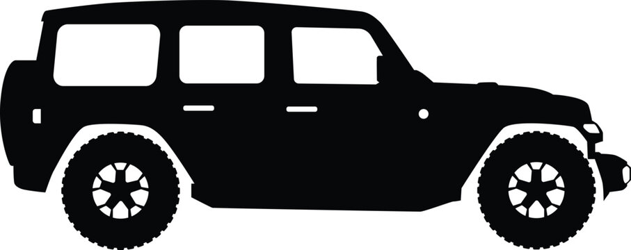 recommend clip art: Side view car silhouette illustration