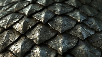 Detailed close-up of metallic crocodile scales with a mix of gold and dark tones.