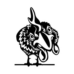 Peeking Chicken - Funny Farm Animal - Animal Stencil Cut Files