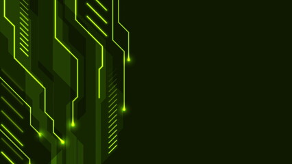 Abstract neon technology background with circuit board lines