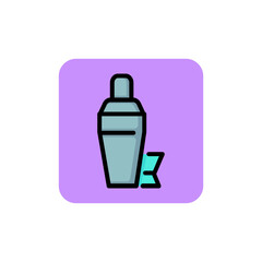 Icon of cocktail shaker. Beverage, bartender, drink. Alcohol concept. Can be used for topics like bar, drink establishment, restaurant