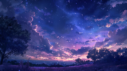 Radiant echoes of celestial whispers, painting the night sky with the dreams of a thousand distant worlds.