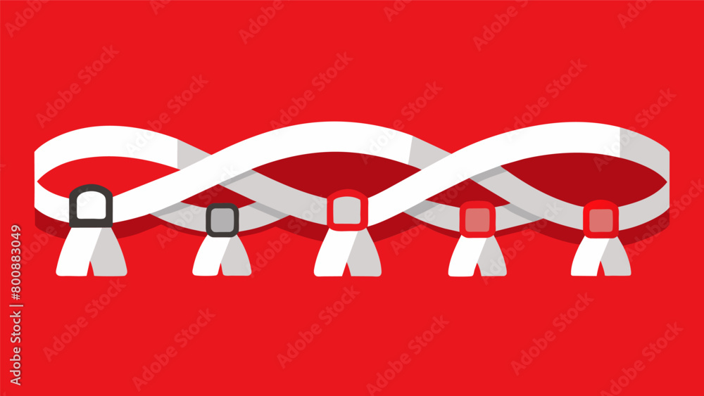 Poster a progression of belts from white to red showing the journey and dedication required to reach the hi