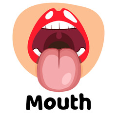 mouth vector icon illustration