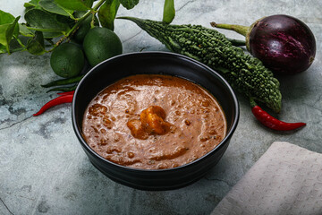 Indian cuisine - Masala with prawn
