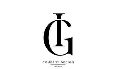 GI, IG Abstract Letters Logo Monogram Design Symbol Icon Font