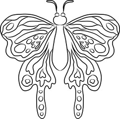 Colorful Butterfly art print poster,Butterfly wall decor.Set of realistic vector butterfly.Collection of vintage elegant illustrations of butterfly.Clip art.Design element for your project.line art