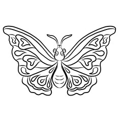 Colorful Butterfly art print poster,Butterfly wall decor.Set of realistic vector butterfly.Collection of vintage elegant illustrations of butterfly.Clip art.Design element for your project.line art