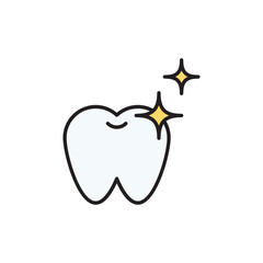 Tooth icon design with white background stock illustration