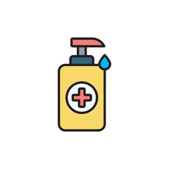 Sanitizer icon design with white background stock illustration