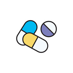 Drugs icon design with white background stock illustration