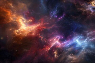 Space galaxy astronomy star backgrounds with glow starry sky Generative Ai
