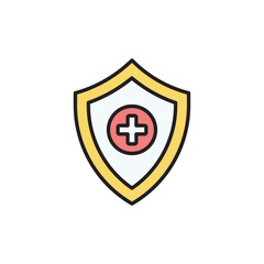 Medical Insurance icon design with white background stock illustration