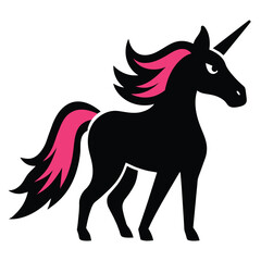 Outline unicorn vector design vector