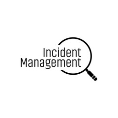 Incident Management sign on white background
