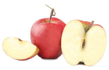 Red apples isolated on a white background