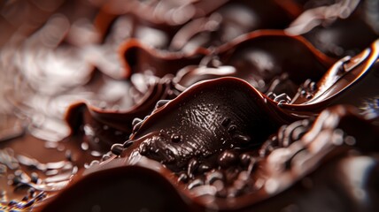 Hand crafted chocolate background. World Chocolate Day concept. Sweet chocolates perfect for...