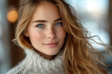 portrait of a beautiful blonde woman