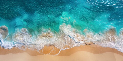 Obraz premium Beach with turquoise water and white sand