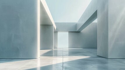 Serene Simplicity: Minimalistic Abstract Architecture