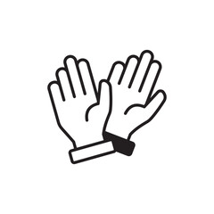 Gloves icon design with white background stock illustration