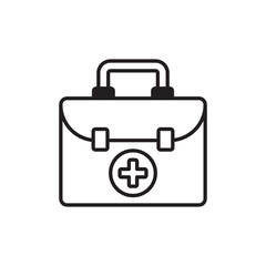 First Aid Kit icon design with white background stock illustration