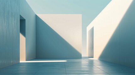 Fototapeta premium Serene Simplicity: Minimalistic Abstract Architecture