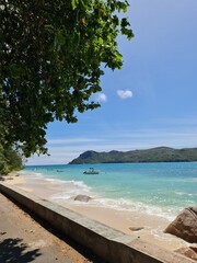 Baie Beau Vallon - tropical beach on island Mahe in Seychelles