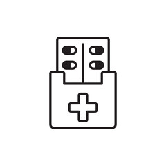 Obraz premium Tablet icon design with white background stock illustration