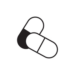 Capsules icon design with white background stock illustration