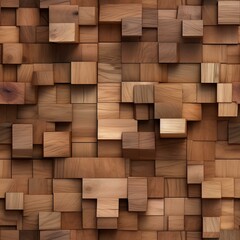 Fototapeta premium Three-dimensional wooden cube background