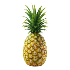 Fresh pineapple isolated on transparent background