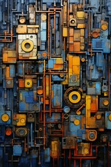 rusty colorful steampunk texture