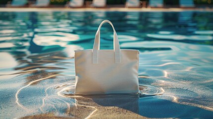 Unexpected Encounter: Shopping Bag Afloat in Swimming Pool
