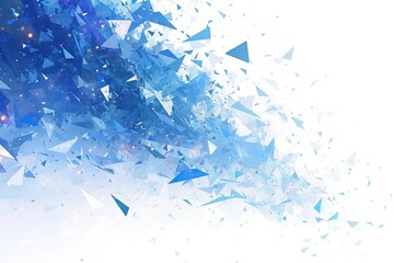 Abstract Blue and White Shards: Captivating Reflections and Depth - obrazy, fototapety, plakaty