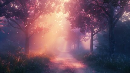 Misty Forest Pathway