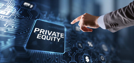 Private equity investment business concept. Technology Internet concept