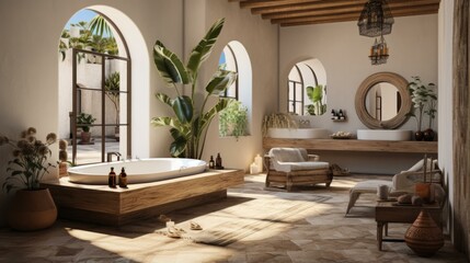 Bathroom With Plants