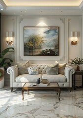 Exquisite and elegant living room design