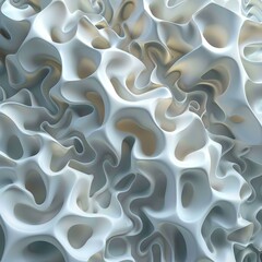 White organic 3D structure