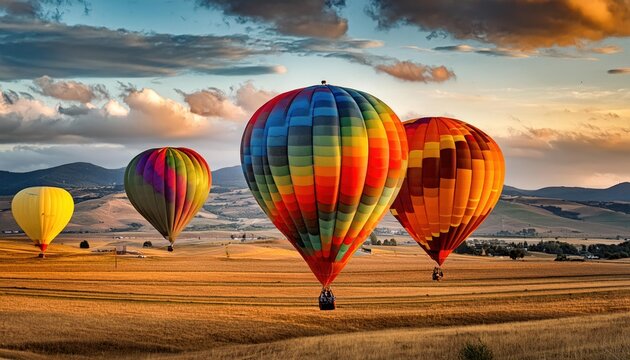  air balloons with different colors 